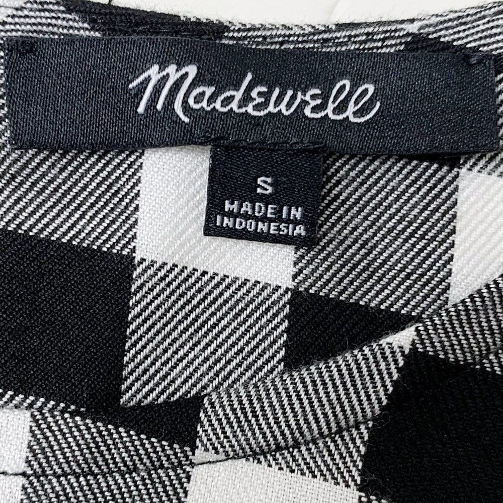 Madewell Buffalo Check Button-Back Tie-Front Tee - Picture 11 of 14